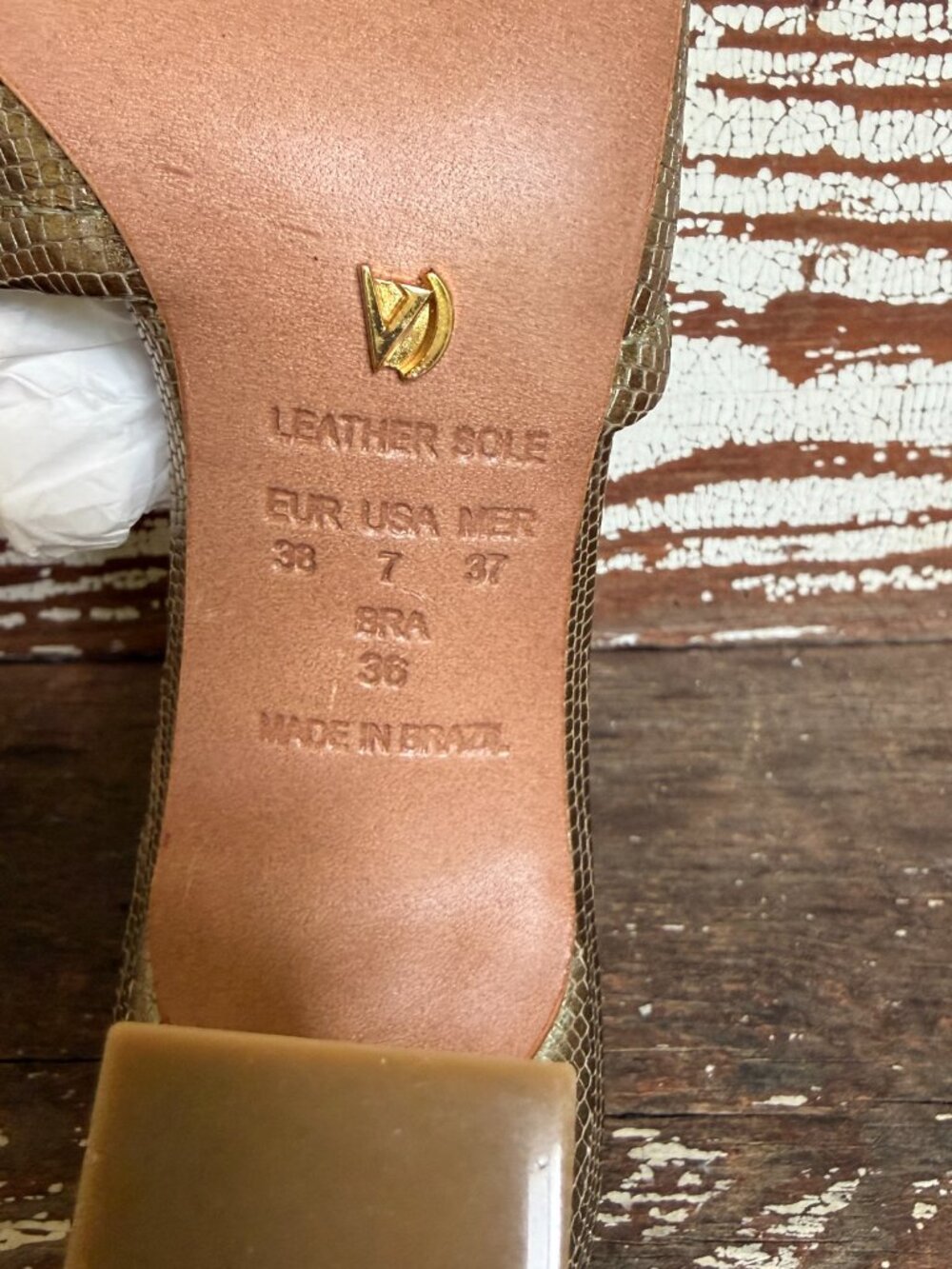 Anthropologie Vicenza Metallic Square Toe Mules  7 - Picture 7 of 11